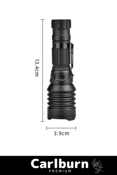 Özel Üretim Tek Modlu 500 Metre Menzilli Ekstra Güçlü Aydınlatma TG-10 Şarjlı Profesyonel Av Feneri - 3