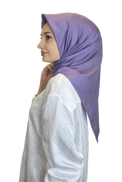 Kroren by Armanda Vual Eşarp - İpeksi Parlak Eşarp KR7558  LEYLAK