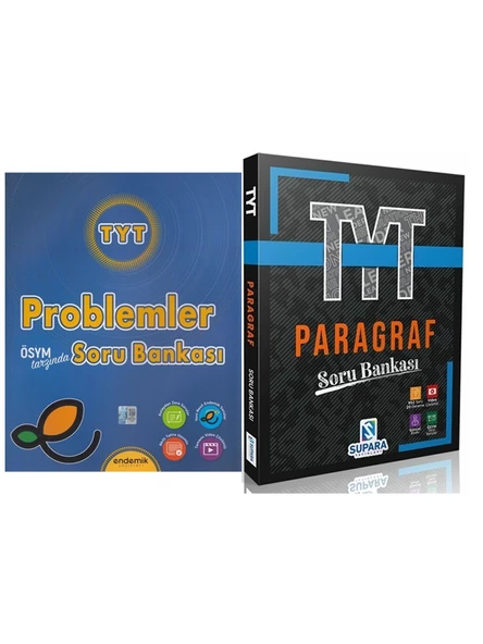 Supara Yayınları TYT Paragraf ve Endemik Problem Soru Bankası 2 Kitap Set