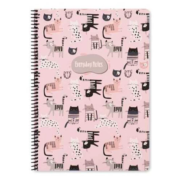 Keskin Animal Friends Spiralli Karton Kapak A4 80 Yaprak Çizgili Defter 384311-99