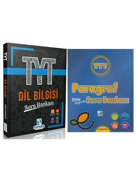 Supara Yayınları TYT Dil Bilgisi Soru ve Endemik TYT Paragraf Soru Bankası 2 Kitap Set