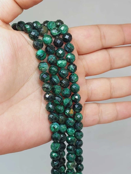 Zümrüt Taşı Faset Kesim Dizi 7mm (52844) ürün görseli