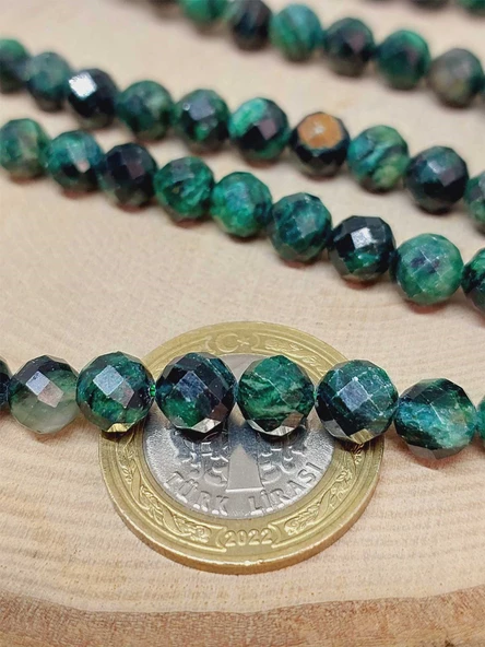 Zümrüt Taşı Faset Kesim Dizi 7mm (52844) - Resim 2