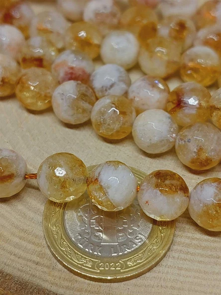 Sitrin Taşı Faset Kesim Dizi 10mm (35-36cm) (52832) - 2