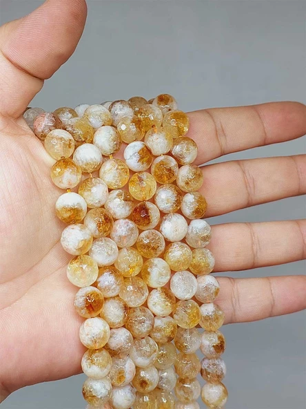 Sitrin Taşı Faset Kesim Dizi 10mm (35-36cm) (52832)