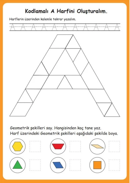 Okul Öncesi Büyük Harfleri Öğreten YAZ-SİL Eğitim Seti (2 Kitap) - Resim 5