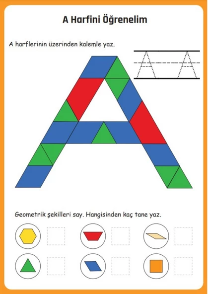 Okul Öncesi Büyük Harfleri Öğreten YAZ-SİL Eğitim Seti (2 Kitap) - 3