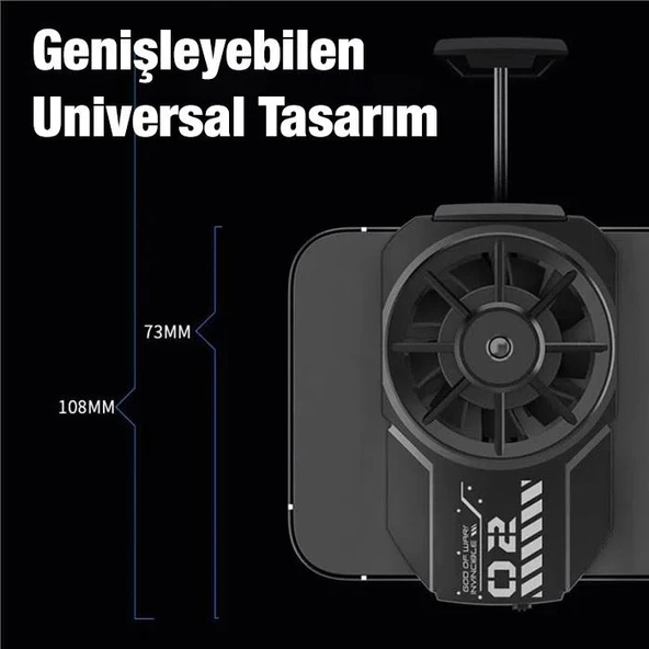 Memo FL-A2 Hava Soğutmalı Cep Telefon Soğutma Fanı Radyatör Soğutucu - Resim 11
