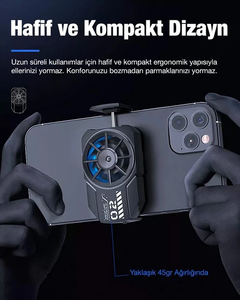Memo FL-A2 Hava Soğutmalı Cep Telefon Soğutma Fanı Radyatör Soğutucu - Resim 9