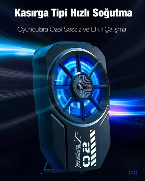 Memo FL-A2 Hava Soğutmalı Cep Telefon Soğutma Fanı Radyatör Soğutucu - Resim 7