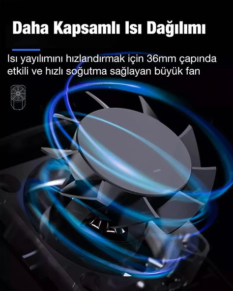 Memo FL-A2 Hava Soğutmalı Cep Telefon Soğutma Fanı Radyatör Soğutucu - Resim 10