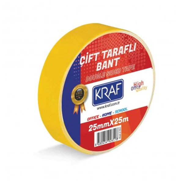 Kraf Çift Taraflı Bant 25mmx5 2525G