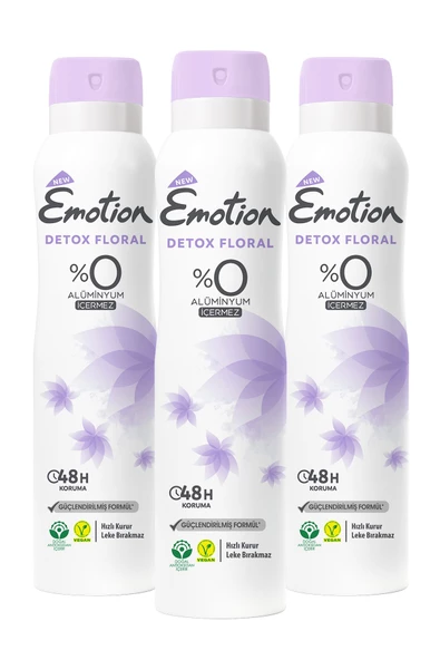 Emotion Detox Floral Deodorant 3x150ml