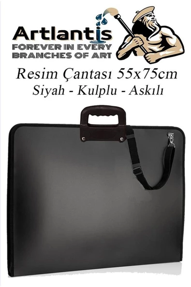 50x70 Resim Çantası Seti 1 Paket Karakalem 50x70 Proje Çantası Duralit Resim Kağıdı Dereceli Resim Kağıdı Hamur Silgi - 3