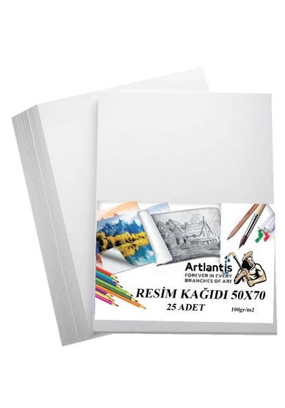 50x70 Resim Çantası Seti 1 Paket Fatih Karakalem 50x70 Proje Çantası Duralit Resim Kağıdı Dereceli Resim Kağıdı Hamur Silgi - 7