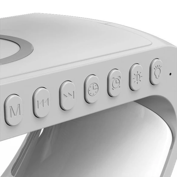 Zhltools 15W Kablosuz Şarj Standlı Bluetooth hoparlör RGB Gece Lambası - 6