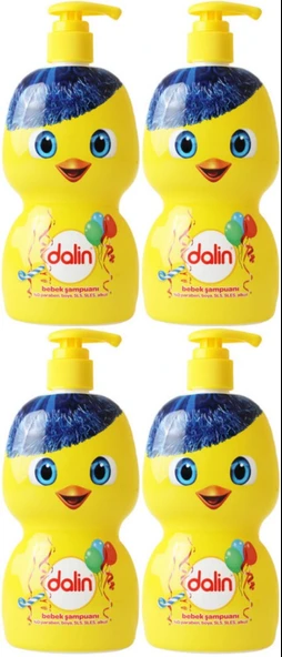 Dalin Bebek Şampuanı 500ML (Eğlen Öğren Serisi) Pompalı (4 Lü Set)