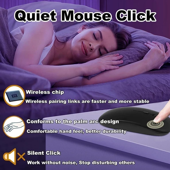 Hegitech Doogee T10E 10.1" Uyumlu Kablosuz Bluetooth Şarj Edilebilir Yuvarlak Tuşlu Klavye Mouse Seti - Siyah - 4