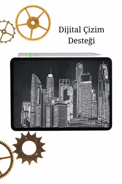 iPad 10. Nesil Uyumlu Pencil USB-C Avuç İçi Red Eğim Özellikli Bluetooth Bağlantılı Stylus Kalem - 2