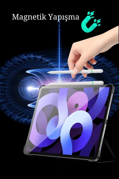 iPad 10. Nesil Uyumlu Pencil USB-C Avuç İçi Red Eğim Özellikli Bluetooth Bağlantılı Stylus Kalem - 3