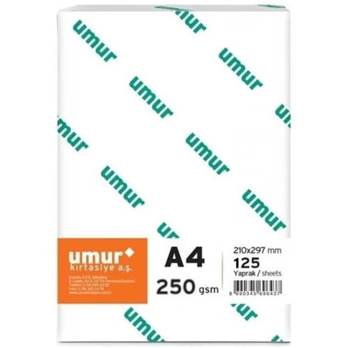 Umur Gramajlı Kağıt A4 250Gr 125Li Belge Basım