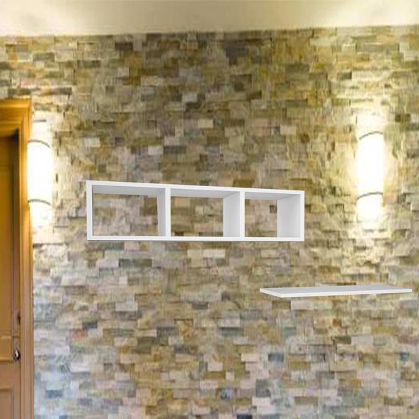 MODİLAYN VAHİDE Duvar Rafı, Kitaplık, Yaşam Ünitesi Üst Modül - 4