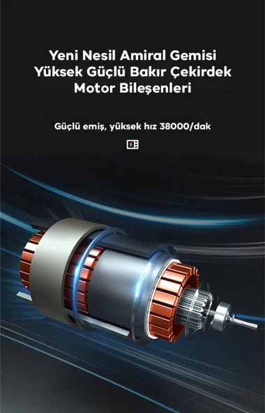 Polham Mini 20W 50KPA Süper Güçlü Vakumlu Araç Süpürgesi, 2000mAh Şarjlı Toz, Kül, Tüy Süpürgelsi - 3