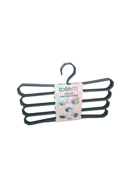 Totem Plastik Elbise Askısı 3Lü Antrasit - 2