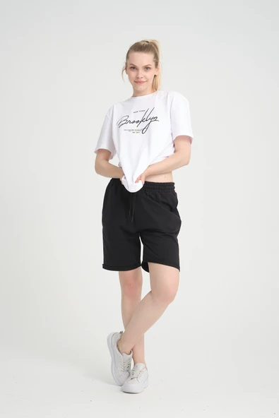 Süperlife Kadın Regular Fit Duble Paça Şort SPR24SRK51 - 9