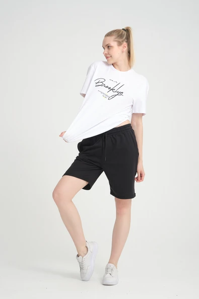 Süperlife Kadın Regular Fit Duble Paça Şort SPR24SRK51 - 11