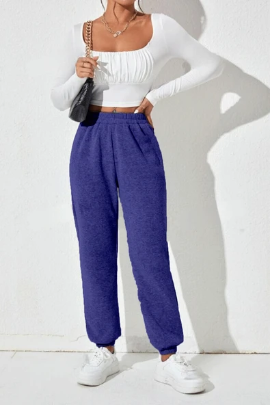 Süperlife Kadın Bel ve Paça Lastikli İnce Eşofman Altı SPR24EAK82 - 10