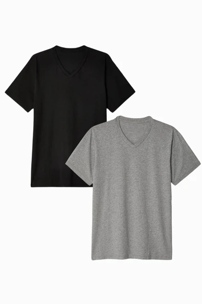 Kadın V Yaka Tshirt SPR24TSK40-2 - 9