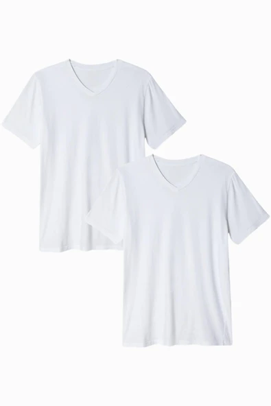 Kadın V Yaka Tshirt SPR24TSK40-2 - 3