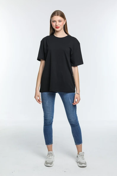 Kadın Bisiklet Yaka Regular Tshırt SPR24TSk30-03 - 2