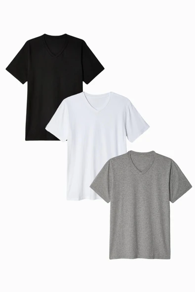 Kadın V Yaka Tshirt SPR24TSK40-3 - 7