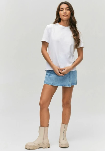 Kadın Bisiklet Yaka Tshirt SPR24TSK46 - 4