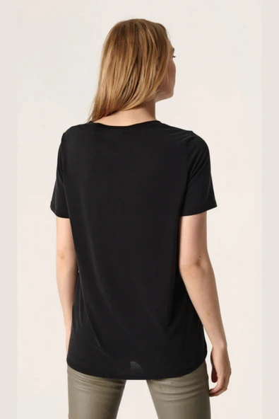 Kadın V Yaka Tshirt SPR24TSK40 - 2