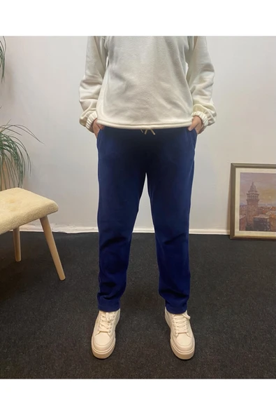 Kadın Rahat Kalıp Beli Lastikli Cepli Polar Eşofman Altı SPR24EAK71 - Resim 3