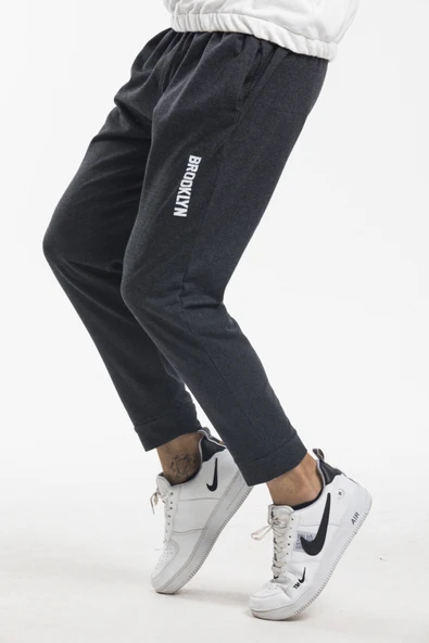 Süperlife Erkek Regular/Normal Kesim Lastik Belli Brooklyn Şehir İnce Baskılı Eşofman Altı 24EA203 - 3