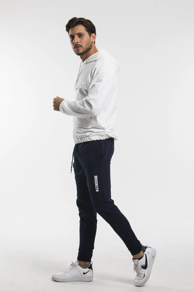 Süperlife Erkek Regular/Normal Kesim Lastik Belli Brooklyn Şehir İnce Baskılı Eşofman Altı 24EA203 - 7