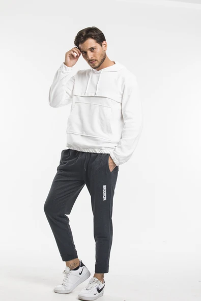 Süperlife Erkek Regular/Normal Kesim Lastik Belli Brooklyn Şehir İnce Baskılı Eşofman Altı 24EA203