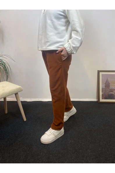 Kadın Rahat Kalıp Beli Lastikli Cepli Polar Eşofman Altı SPR24EAK71 - Resim 10