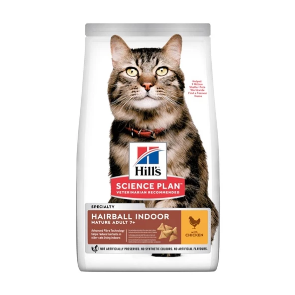 Hills Science Plan Mature Hairball Tüy Yumağı İçin Yaşlı Kedi Maması 1,5 Kg