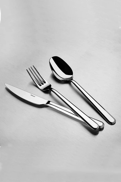 Hisar porto 84 parça çatal kaşık bıçak takımı seti - kaşık seti 12 kişilik - Resim 3