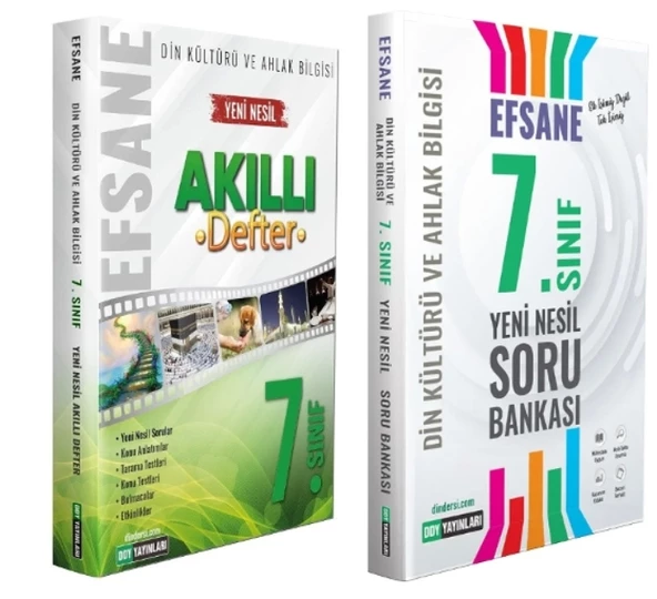 DDY YAYINLARI 7.Sınıf Din Kültürü ve Ahlak Bilgisi Efsane Akıllı Defter + Soru Bankası