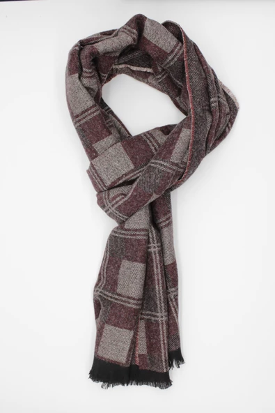 Bordo Desenli Kaşkol 1067235105 ürün görseli