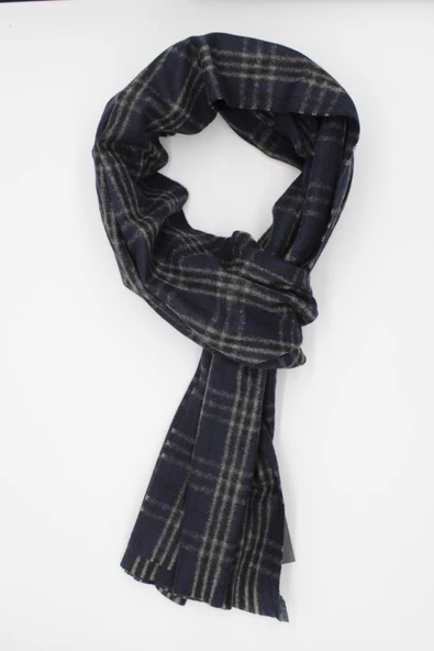 Koyu Lacivert Desenli Kaşkol 1067235111 ürün görseli