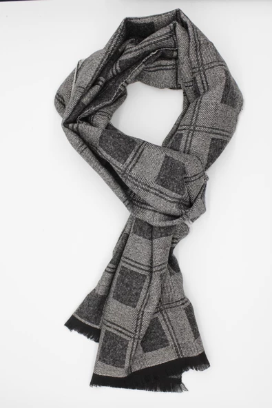 Koyu Lacivert Desenli Kaşkol 1067235105 ürün görseli