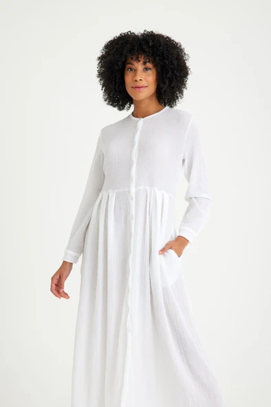 Günlük Yazlık Tam Boy Tesettür Kadın Elbise - Resim 2