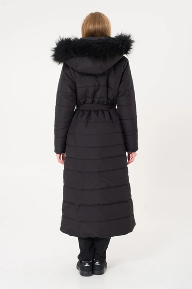 Günlük Kışlık Tam Boy Şişme Kadın Mont - Resim 5